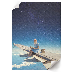 Retro plagát Kozmické čítanie