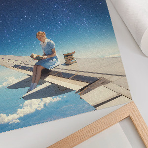 Retro plagát Kozmické čítanie