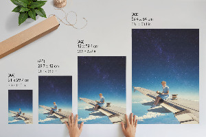 Retro plagát Kozmické čítanie