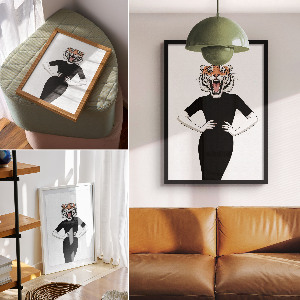 Plagát do obývačky Žena tigra