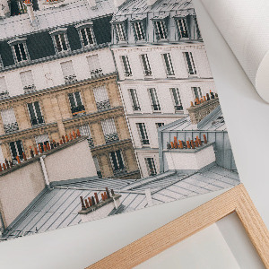 Poster na stenu Mestské strechy