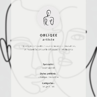 Plagát do obývačky Line art na tvári