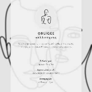 Plagát do obývačky Line art na tvári