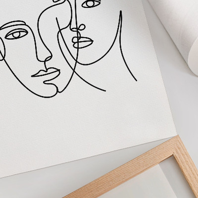 Plagát do obývačky Line art na tvári