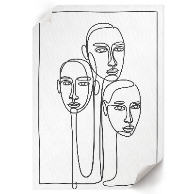 Plagát do izby Lineart postavy