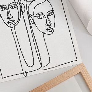 Plagát do izby Lineart postavy