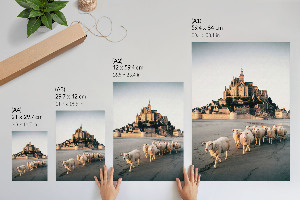 Plagát do obývačky Ovce a hrad