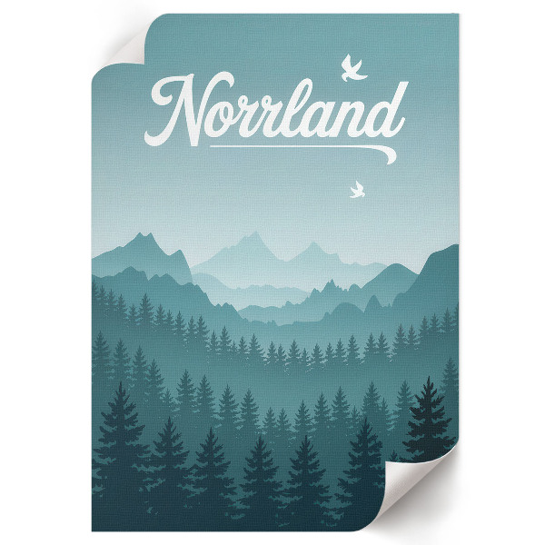 Retro plagát Horská krajina