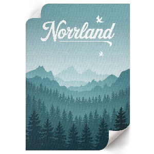 Retro plagát Horská krajina