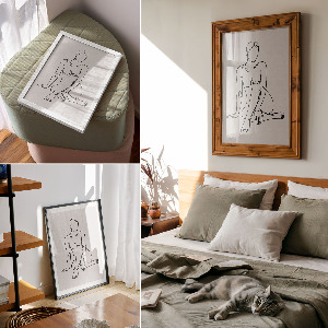 Plagát do izby Ženy s linkovou grafikou