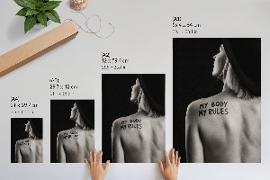 Plagát do obývačky Moje telo, moje pravidlá
