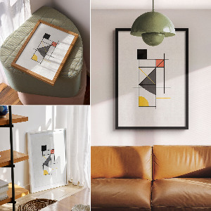 Poster na stenu Štýlová geometria