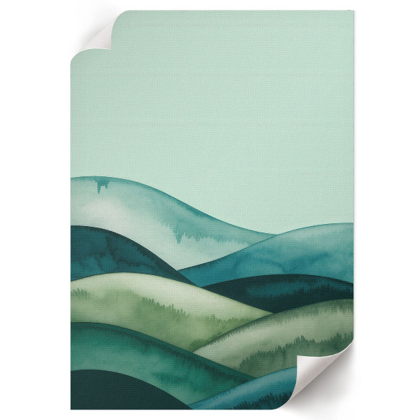 Retro plagát Zelené kopce