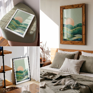 Plagát do obývačky Zelené kopce