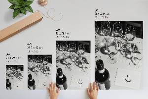 Plagát do obývačky Poháre na víno