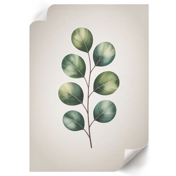 Retro plagát Zelené listy