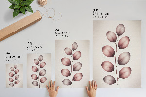 Plagát do obývačky Ružové listy