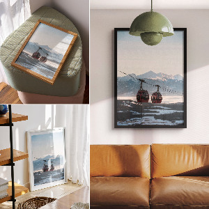 Retro plagát Zimná krajina