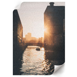 Retro plagát Západ slnka