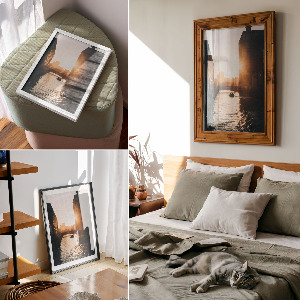 Retro plagát Západ slnka