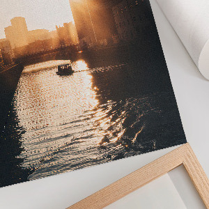 Retro plagát Západ slnka