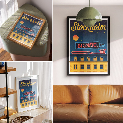 Retro plagát Štokholmský plagát