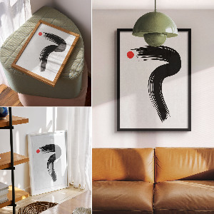 Retro plagát s motívom minimalistickej dynamiky