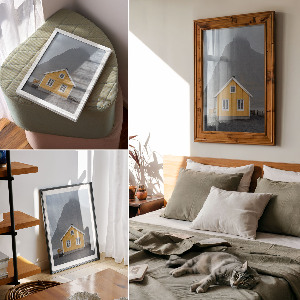 Poster na stenu Žltý dom