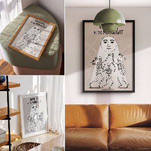 Plagát do obývačky Tanec v mesačnom svite