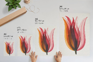 Retro plagát Farebný kvet