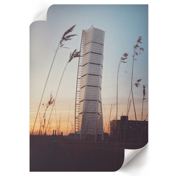 Retro plagát Moderný mrakodrap