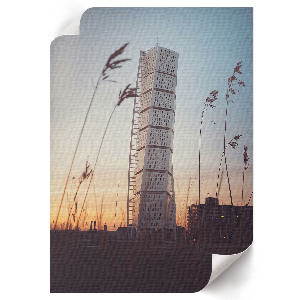 Retro plagát Moderný mrakodrap