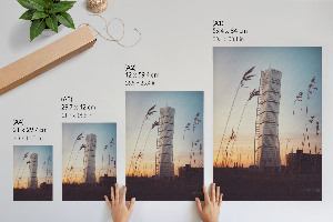 Retro plagát Moderný mrakodrap