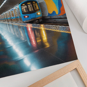 Retro plagát Metro a dúha