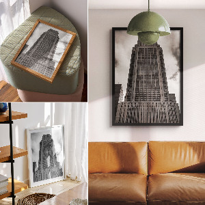 Retro plagát Vysoká budova