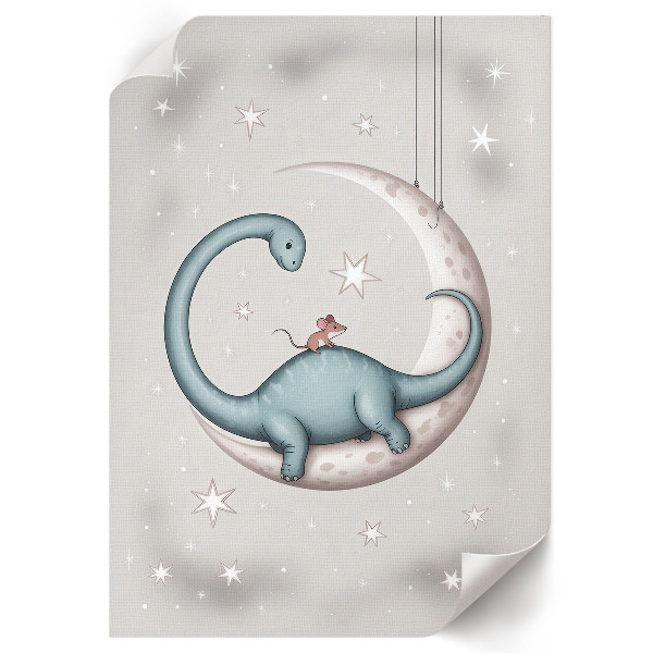 Poster na stenu Dinosaurus na Mesiaci