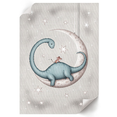 Poster na stenu Dinosaurus na Mesiaci
