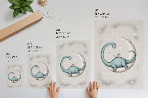 Poster na stenu Dinosaurus na Mesiaci