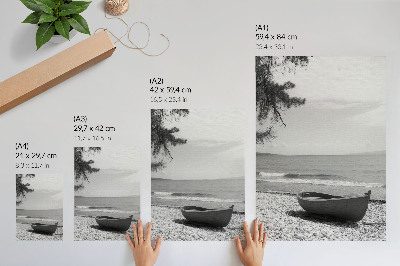 Poster na stenu Pláž a loď