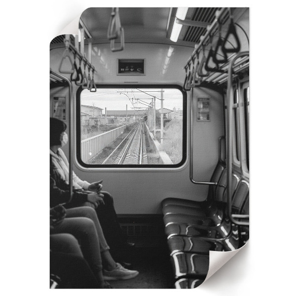 Retro plagát Cestovanie vlakom