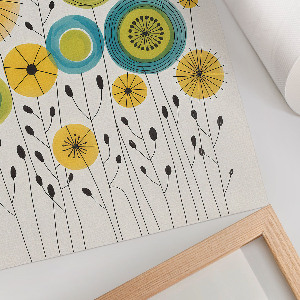 Retro plagát Kvetinový dizajn