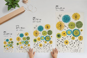 Retro plagát Kvetinový dizajn