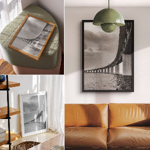 Retro plagát Minimalistický most