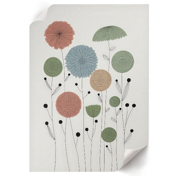 Plagát do obývačky Moderné kvety