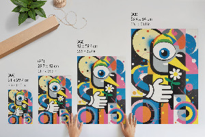 Poster na stenu s farebným vzorom