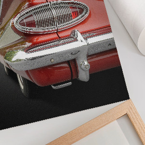 Retro plagát Červené auto