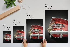 Retro plagát Červené auto