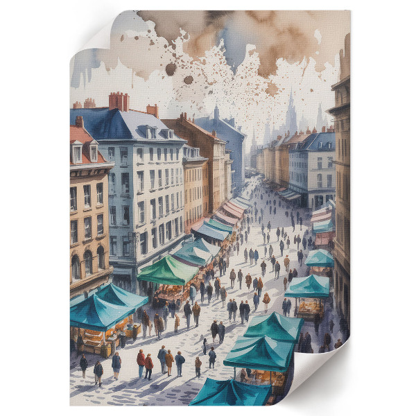 Plagát do izby Akvarelové mesto