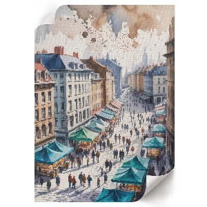 Plagát do izby Akvarelové mesto