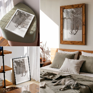 Poster na stenu Parohy v snehu